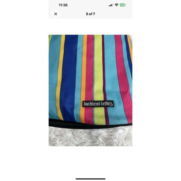 Buckhead Betties Multi Colored Stripped Insulated Cooler Backpack NWOT - Picture 5 of 7
